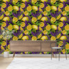 Dark Wallpaper with Lemon Pattern