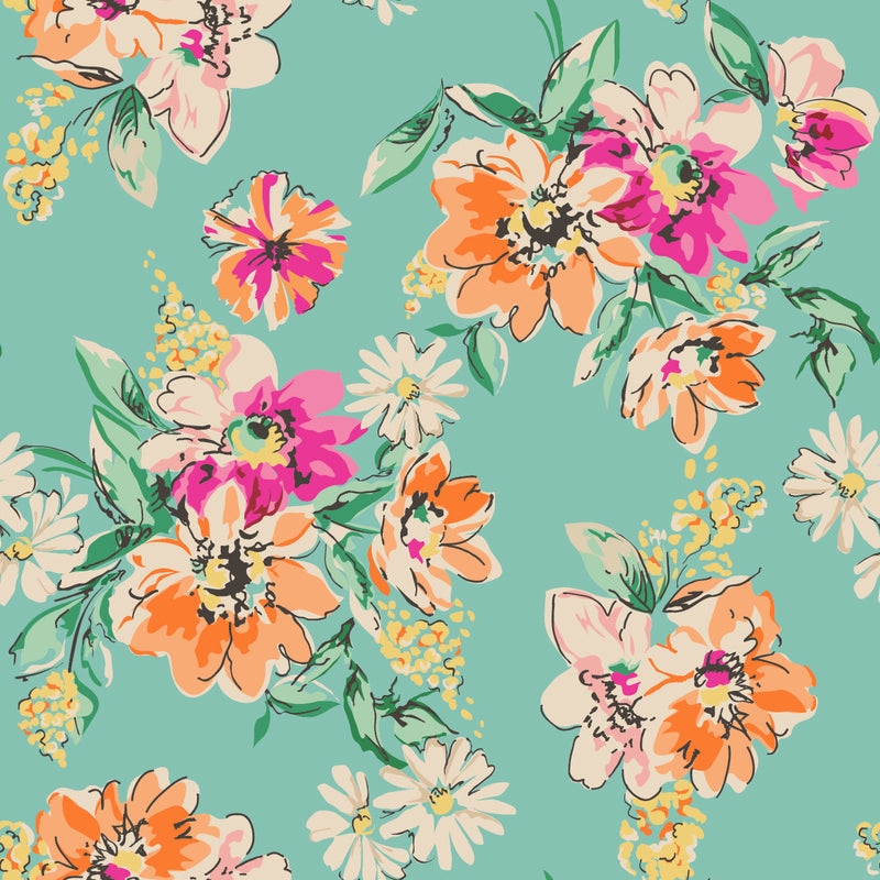 Contemporary Spring Little Flowers Wallpaper Fashionable Select