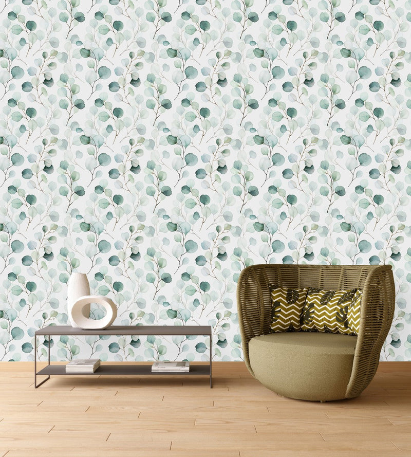 Fashionable Poplar Leaves Wallpaper Vogue
