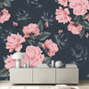 Pink Roses on Dark Wallpaper