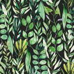 Stylish Dark Wallpaper with Green Leaves Smart