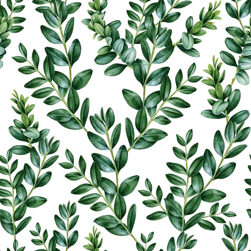 Fashionable Green Plants Wallpaper Chic
