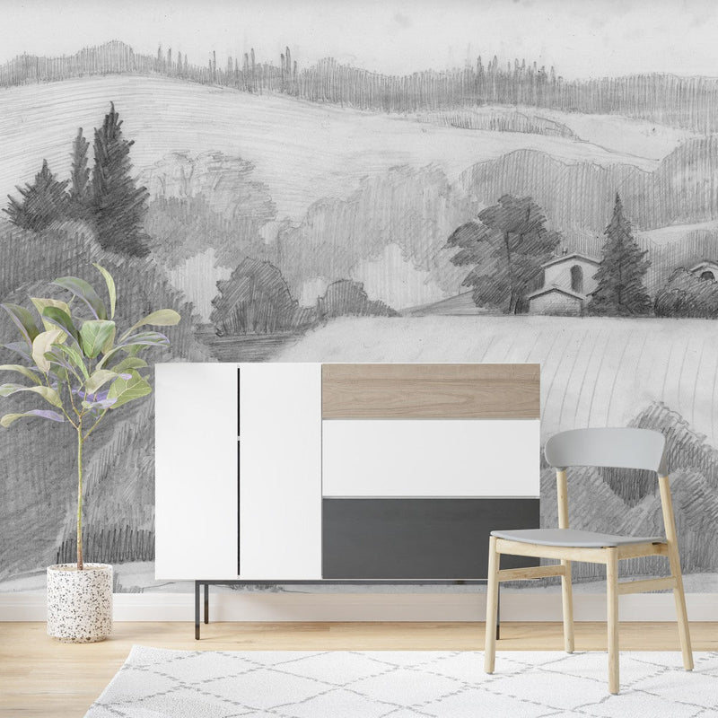 Hand Drawn Landscape Wallpaper