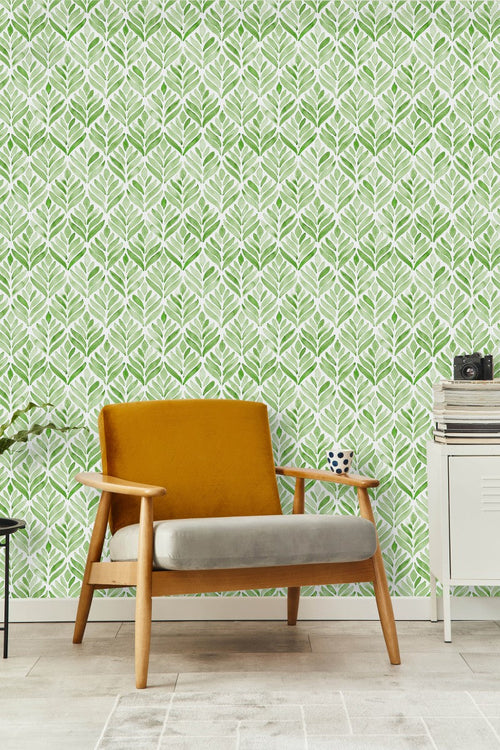 Green Botanical Leaves Wallpaper