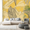 Stylish Yellow Palm Leaves Wallpaper