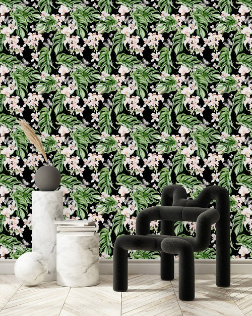 White Little Orchid Wallpaper