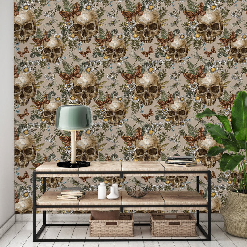Skulls Pattern Wallpaper