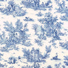 Round Tablecloth in Pastorale #2 Blue on Cream French Country Toile