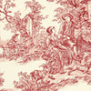 Tailored Valance in Pastorale #6 Red on Cream French Country Toile