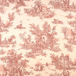 Tailored Valance in Pastorale #6 Red on Cream French Country Toile