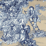 Decorative Pillows in Pastorale #88 Blue on Beige French Country Toile
