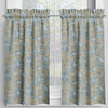 Tailored Tier Cafe Curtain Panels Pair in Pastorale #88 Blue on Beige French Country Toile