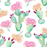 Cactus with Flowers Wallpaper