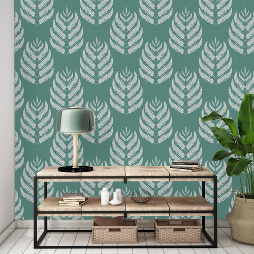 Contemporary Fern Leaves Wallpaper Fashionable