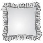 Decorative Pillows in Farmhouse Dark Blue Gingham Check on White
