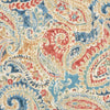 Gathered Bedskirt in Pisces Multi Weathered Paisley Large Scale