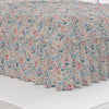 Gathered Bedskirt in Pisces Multi Weathered Paisley Large Scale