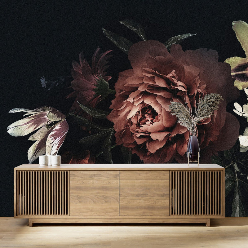 Contemporary Dark Floral Wallpaper Select