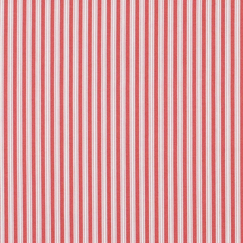 Rod Pocket Curtain Panels Pair in Polo Calypso Rose Red Stripe on Off-White