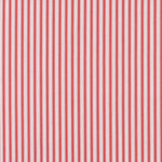 Round Tablecloth in Polo Calypso Rose Red Stripe on Off-White