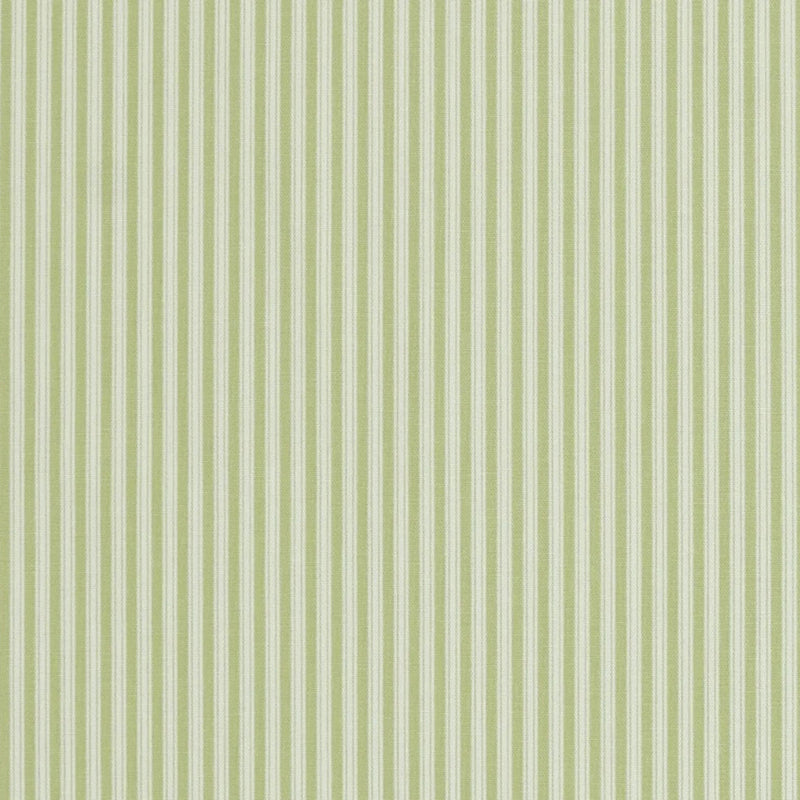 Gathered Bedskirt in Polo Fern Pale Green Stripe