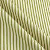 Rod Pocket Curtain Panels Pair in Polo Jungle Green Stripe on Cream