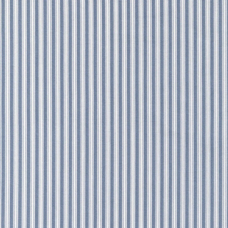 Tailored Tier Curtains in Polo Sail Blue Stripe on White