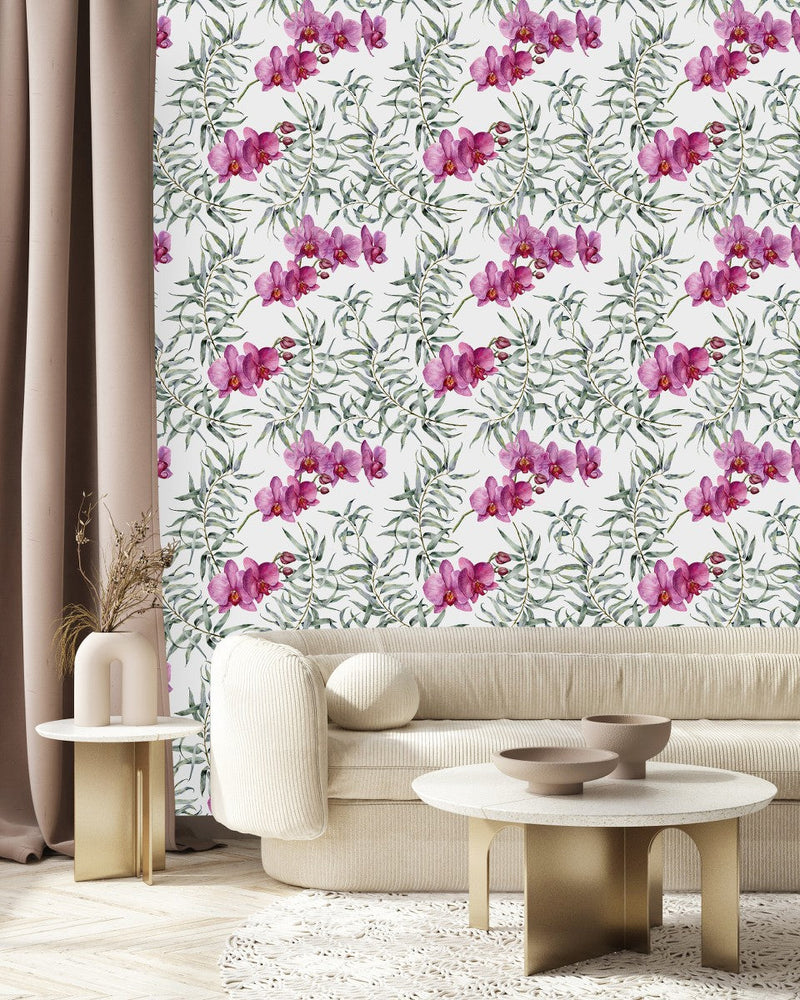 Brightly Orchid Wallpaper