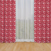 Rod Pocket Curtain Panels Pair in Promise Land Forest Lipstick Red