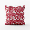 Decorative Pillows in Promise Land Forest Lipstick Red