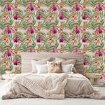 Voguish Large Leaves Wallpaper Tasteful