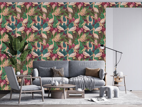 Pelican Pattern Wallpaper