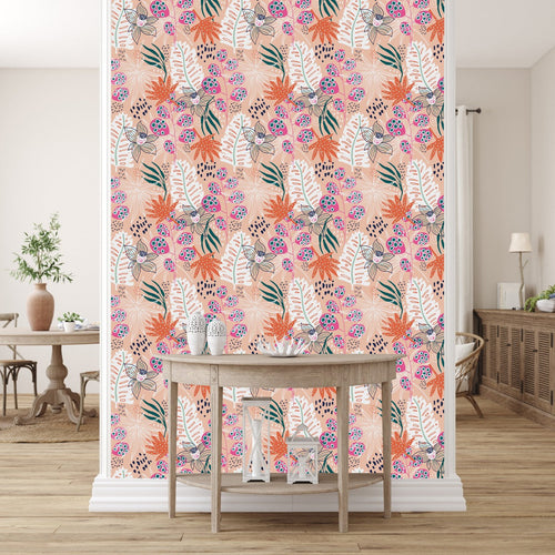 Stylish Brightly Leaves Wallpaper Tasteful