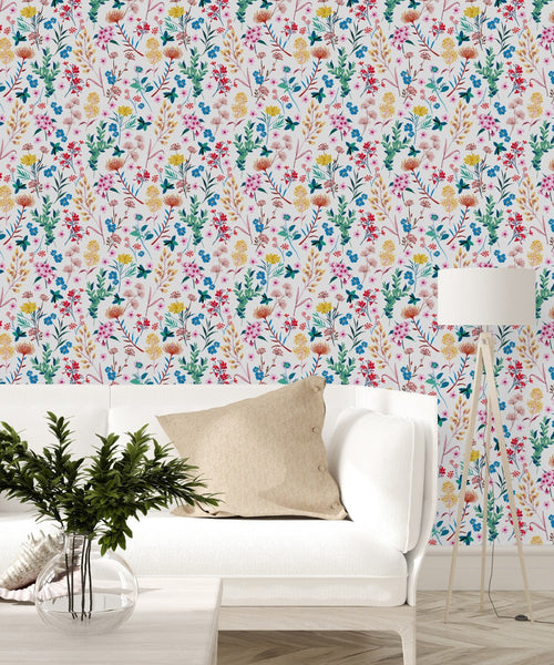 Voguish Wildflowers Wallpaper Smart Quality