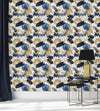 Blue and Gold Color Wallpaper