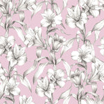 Pink Wallpaper with Alstroemeria