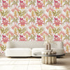 Pink Palms Pattern Wallpaper