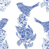 Blue Birds on Flower Wallpaper