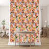 Colorful Wallpaper with Leaves