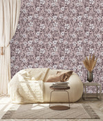 Stylish Beige Wallpaper with Flowers Smart