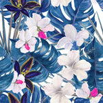 Blue Monstera Leaves Wallpaper