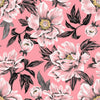 Pink Wallpaper with Large Flowers