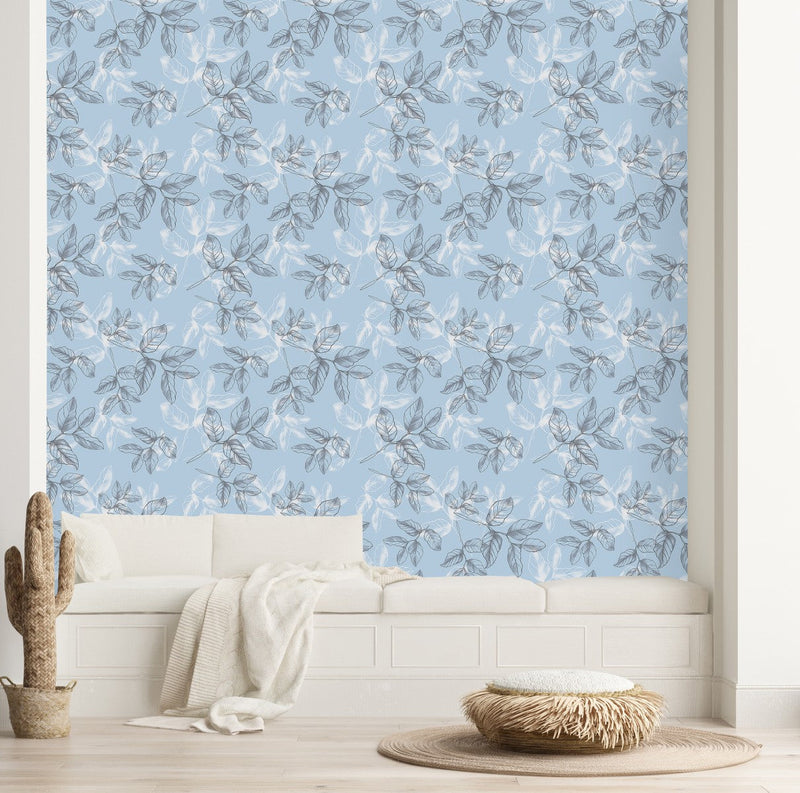 Contemporary Leaves Wallpaper Fashionable