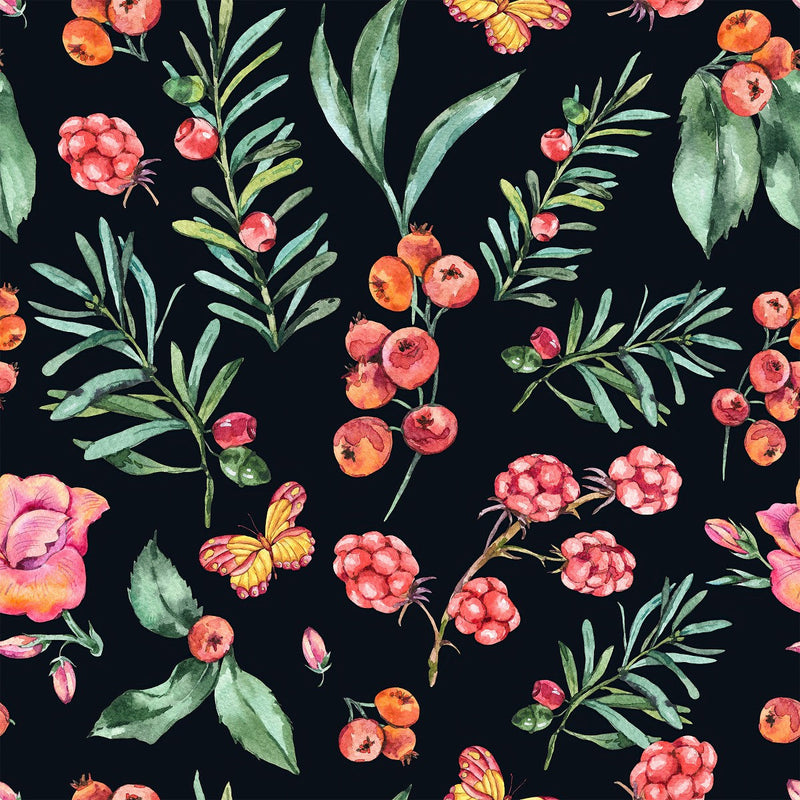 Contemporary Berries Wallpaper Chic