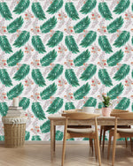 Contemporary Plant's Leaves Wallpaper Chic