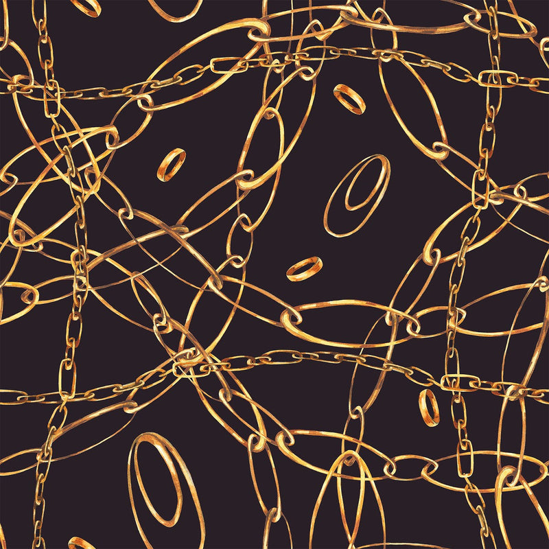 Black Wallpaper with Gold Pattern