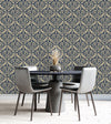 Dark Blue Pattern Wallpaper