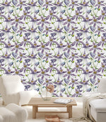Purple Exotic Flowers Wallpaper