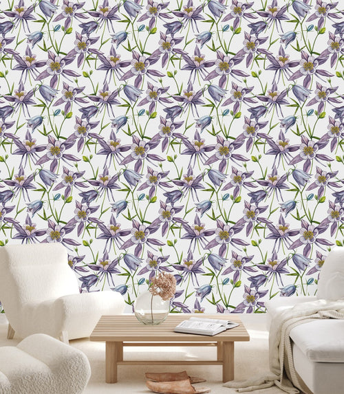 Purple Exotic Flowers Wallpaper