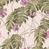 Pink and Green Colors of Tropical Wallpaper